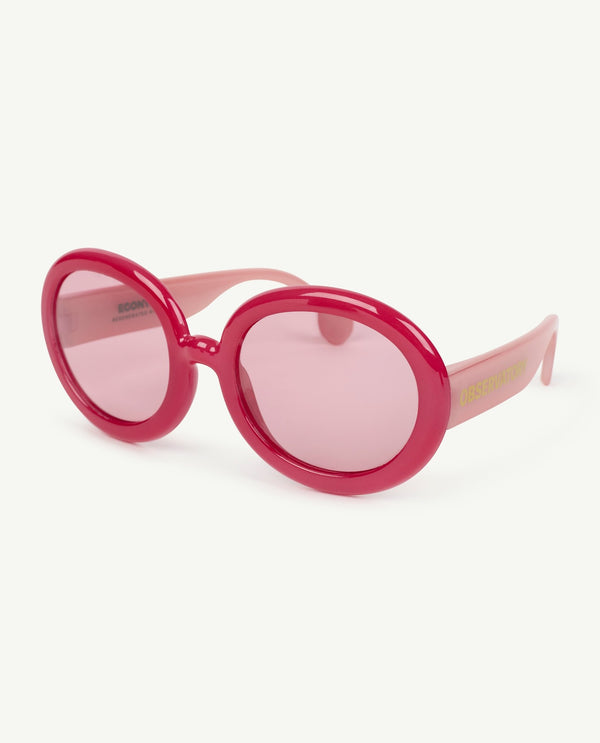 Fuchsia Circular Sunglasses PRODUCT BACK