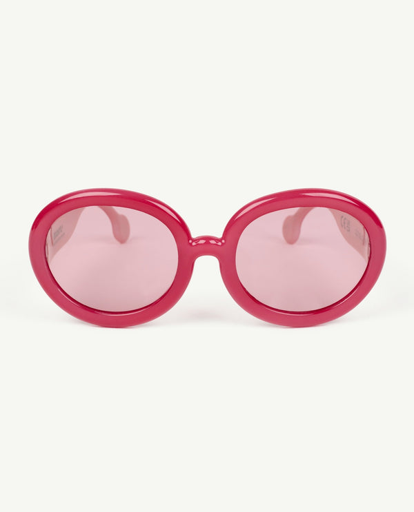 Fuchsia Circular Sunglasses PRODUCT FRONT