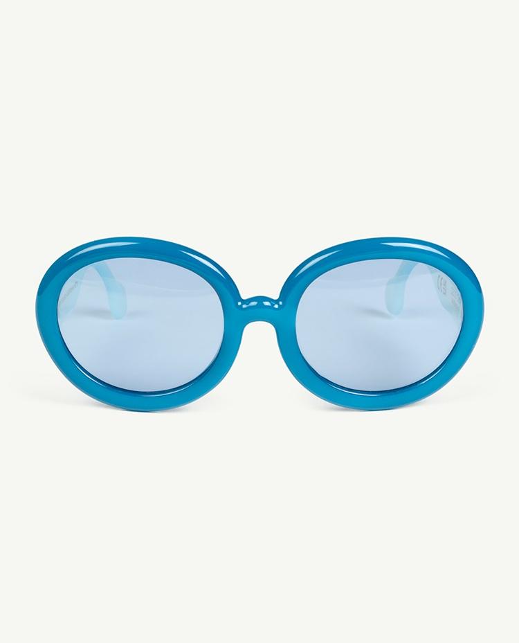 Blue Circular Sunglasses COVER