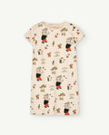 Babar Ecru Flamingo Dress
