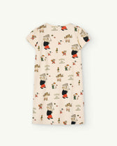 Babar Ecru Flamingo Dress PRODUCT BACK