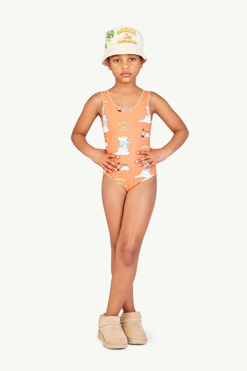 Babar Orange Trout Swimsuit MODEL FRONT