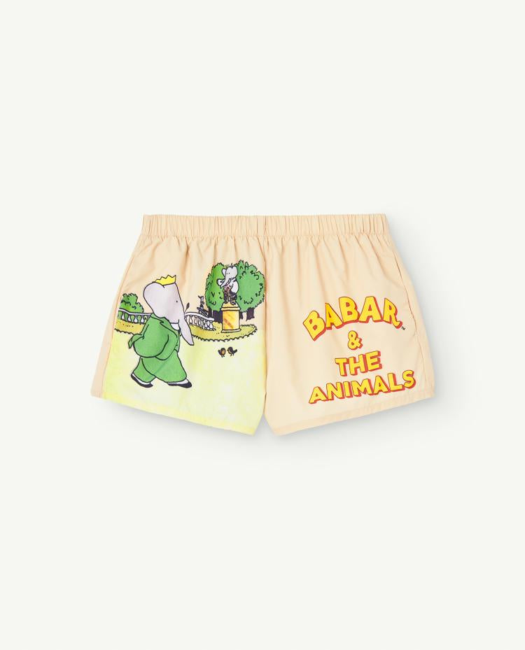 Babar Ecru Puppy Swim Shorts COVER
