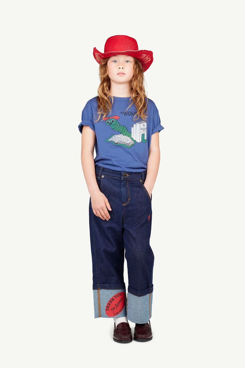 Rooster Oversize Kids T-Shirt Blue