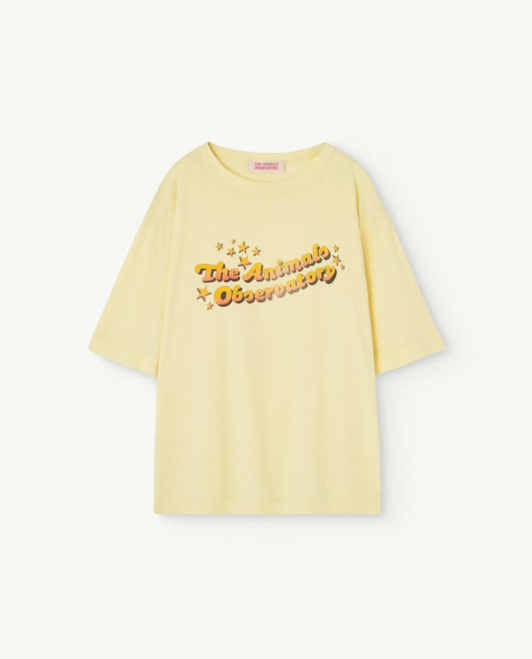 Soft Yellow Vintage Rooster Oversize T-Shirt COVER