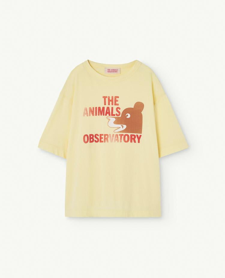 Soft Yellow Bear Rooster Oversize T-Shirt COVER