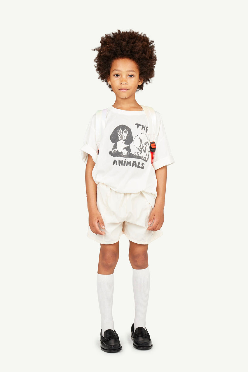 The Animals Observatory OverSized ROOSTER KIDS T-SHIRT white dog main image 1