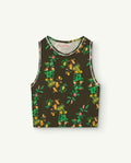 Deep Brown Frog Tank Top