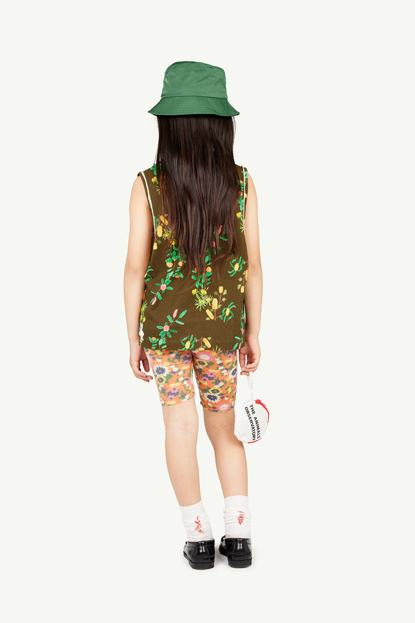 Deep Brown Frog Tank Top MODEL BACK