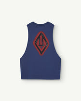 Deep Blue Prawn Tank Top PRODUCT BACK