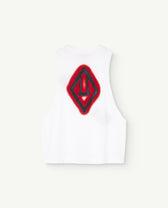 White Prawn Tank Top PRODUCT BACK