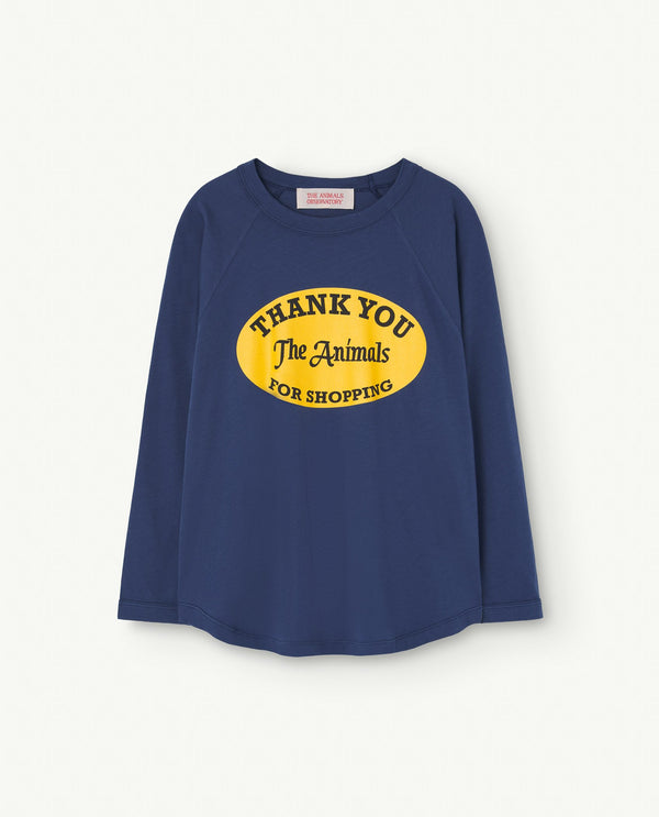 Deep Blue Anteater Long Sleeve T-Shirt PRODUCT FRONT