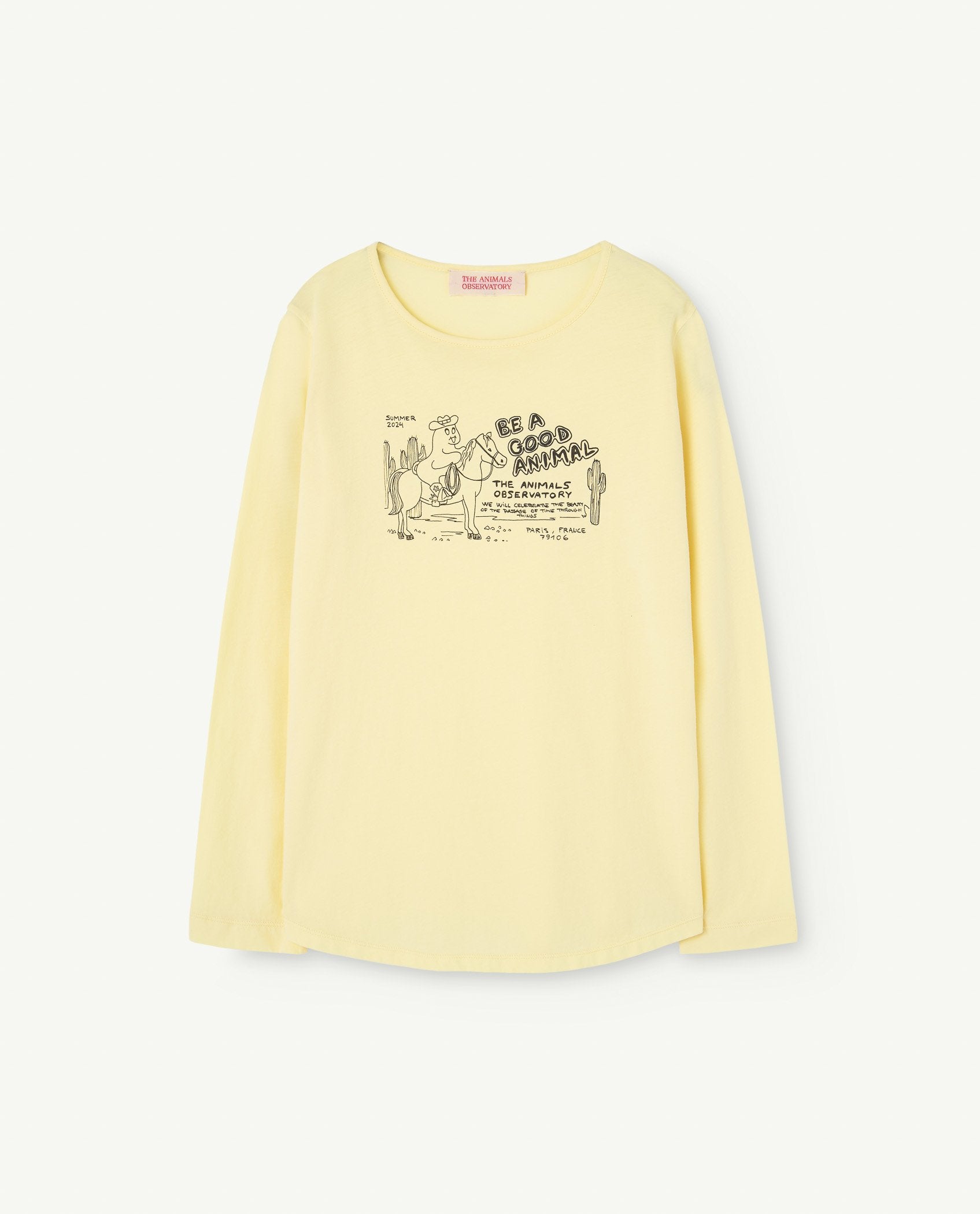 Soft Yellow Cricket Long Sleeve T-Shirt PRODUCT FRONT