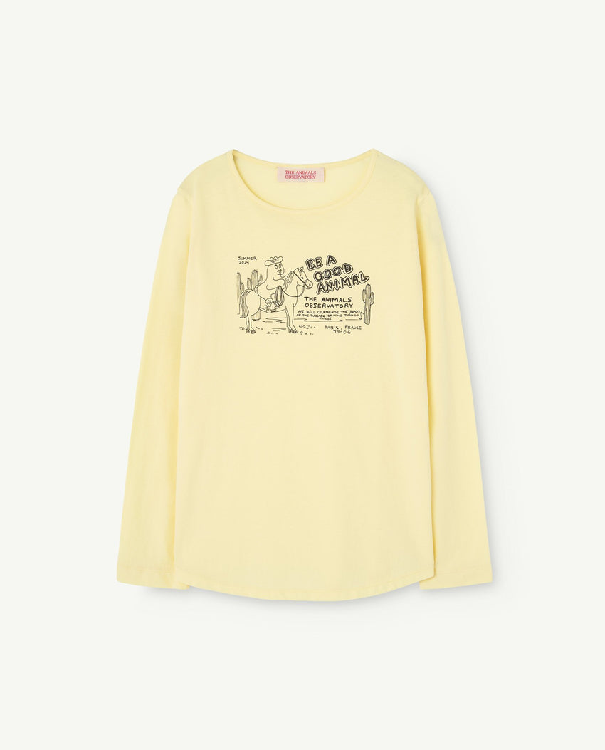 Soft Yellow Cricket Long Sleeve T-Shirt PRODUCT FRONT