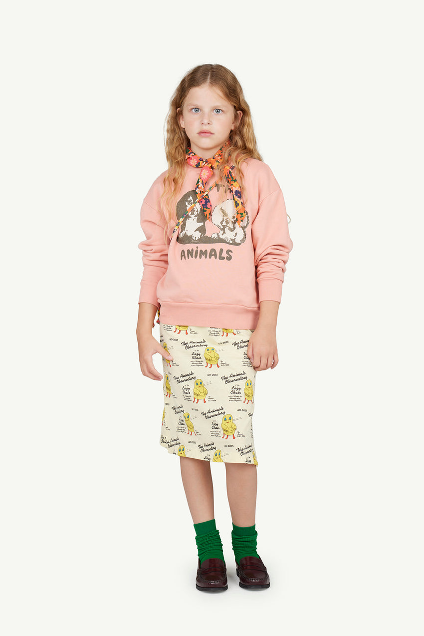 The Animals Observatory OverSized BEAR KIDS+ SWEATSHIRT pink hat man