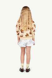 Beige Bear Sweatshirt MODEL BACK