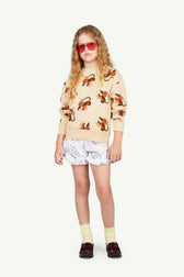 Beige Bear Sweatshirt MODEL FRONT