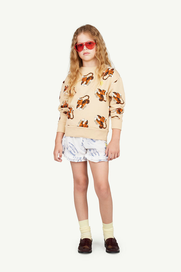 Beige Bear Sweatshirt MODEL FRONT