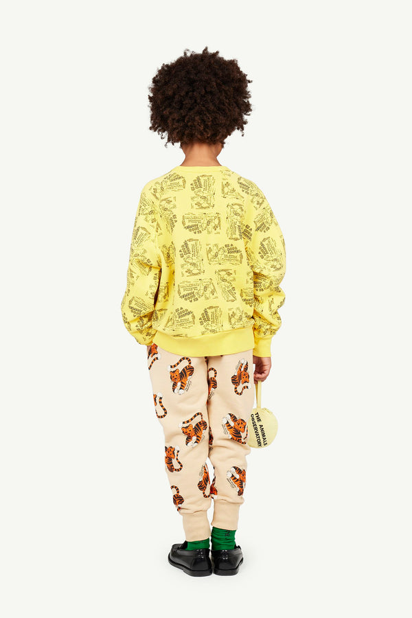 Yellow Shark Sweatshirt MODEL BACK