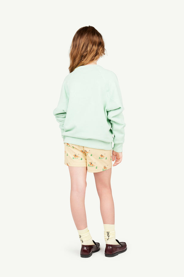 Turquoise Shark Sweatshirt MODEL BACK