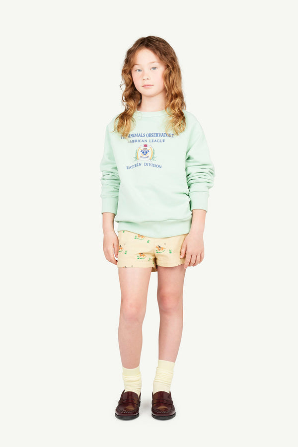 Turquoise Shark Sweatshirt MODEL FRONT