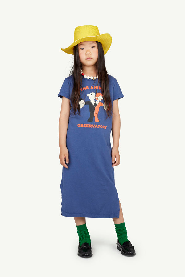 Deep Blue Gorilla Dress MODEL FRONT