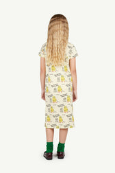 Soft Yellow Gorilla Dress MODEL BACK
