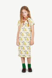 Soft Yellow Gorilla Dress MODEL FRONT