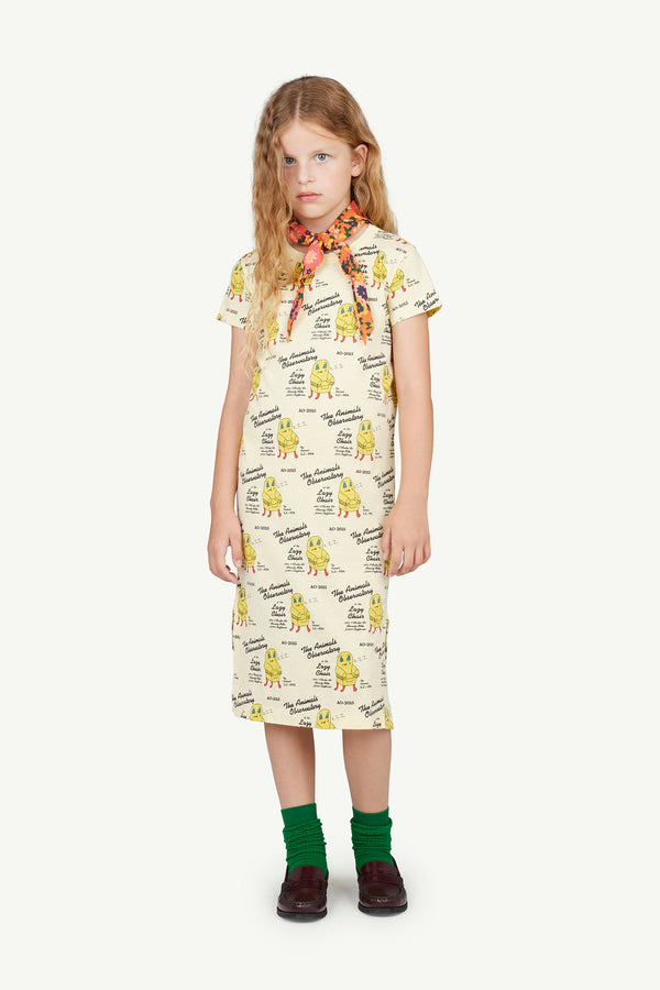 Soft Yellow Gorilla Dress MODEL FRONT