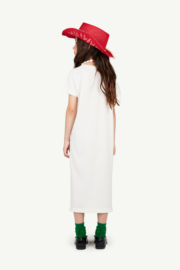 White Gorilla Dress MODEL BACK
