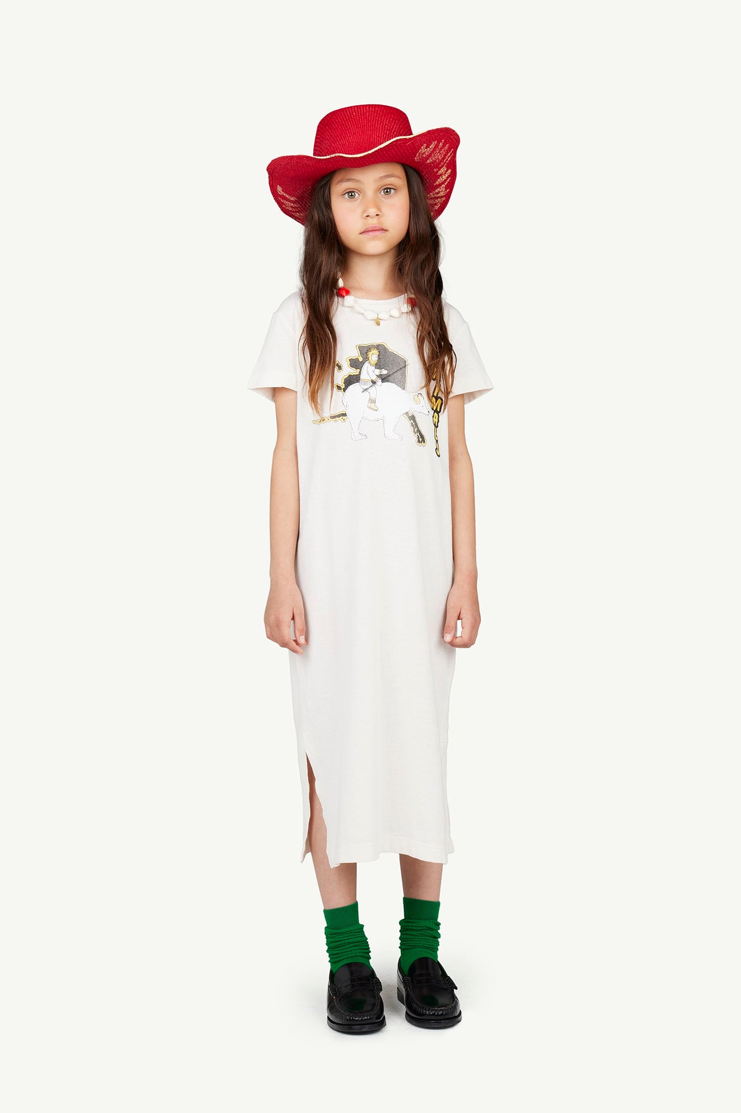 White Gorilla Dress MODEL FRONT