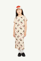 Beige Gorilla Dress MODEL FRONT