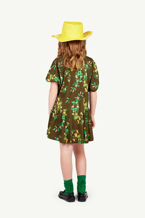 Deep Brown Walrus Dress MODEL BACK