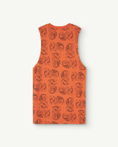 Orange Gazel Dress PRODUCT BACK