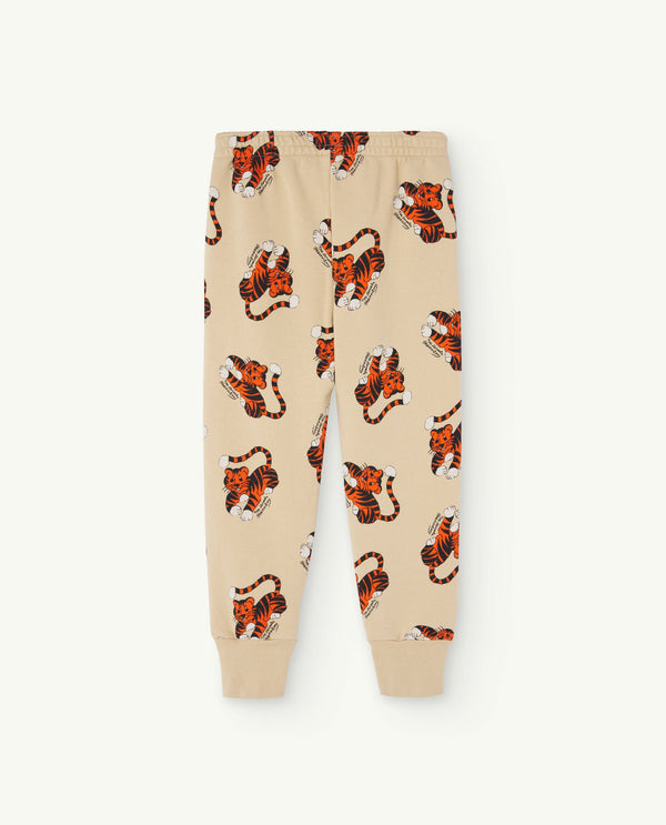 Beige Panther Sweatpants PRODUCT BACK