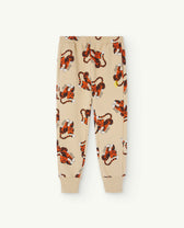 Beige Panther Sweatpants PRODUCT FRONT