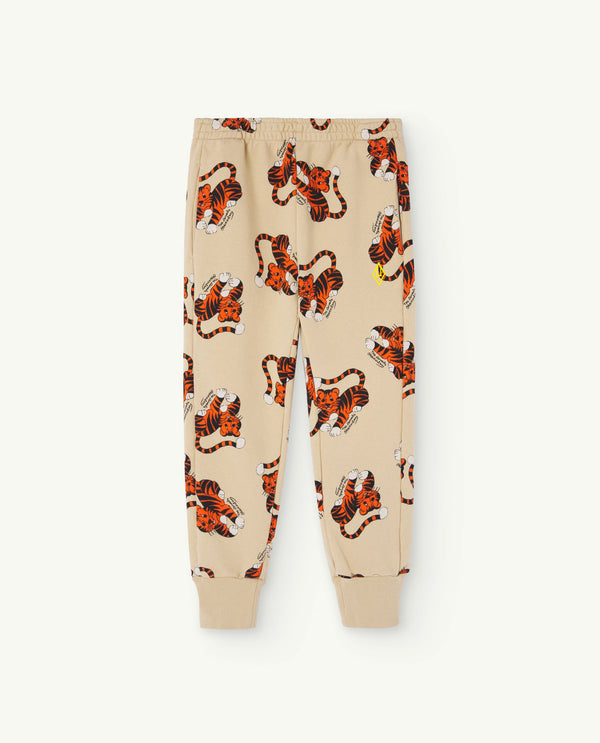 Beige Panther Sweatpants PRODUCT FRONT