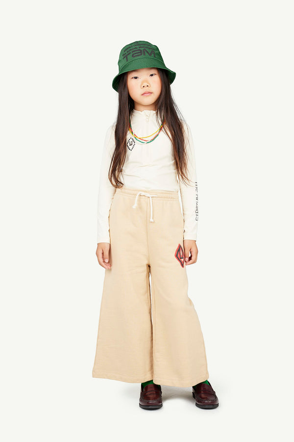Beige Platypus Sweatpants MODEL FRONT