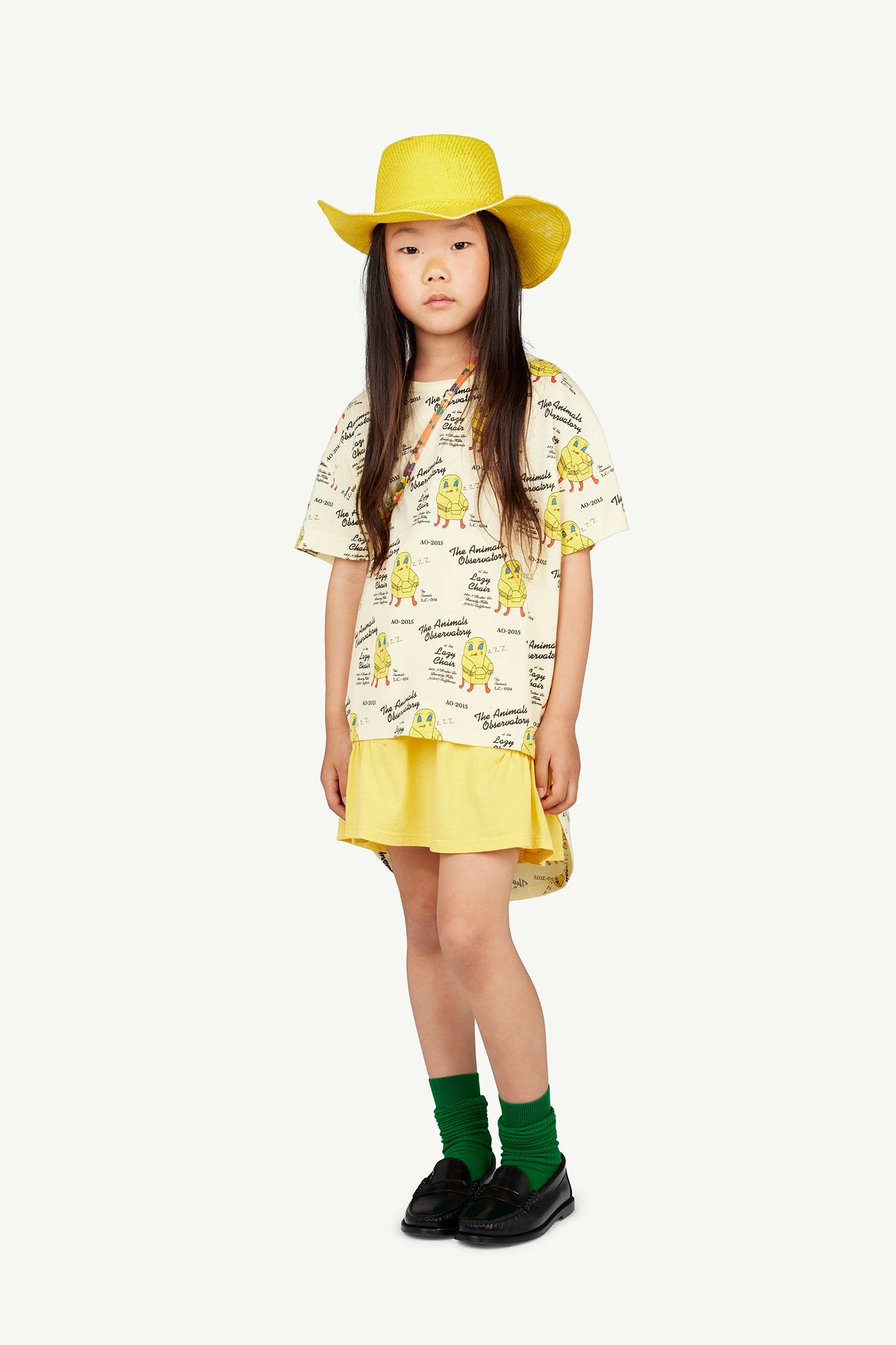 Yellow Slug Skirt MODEL FRONT