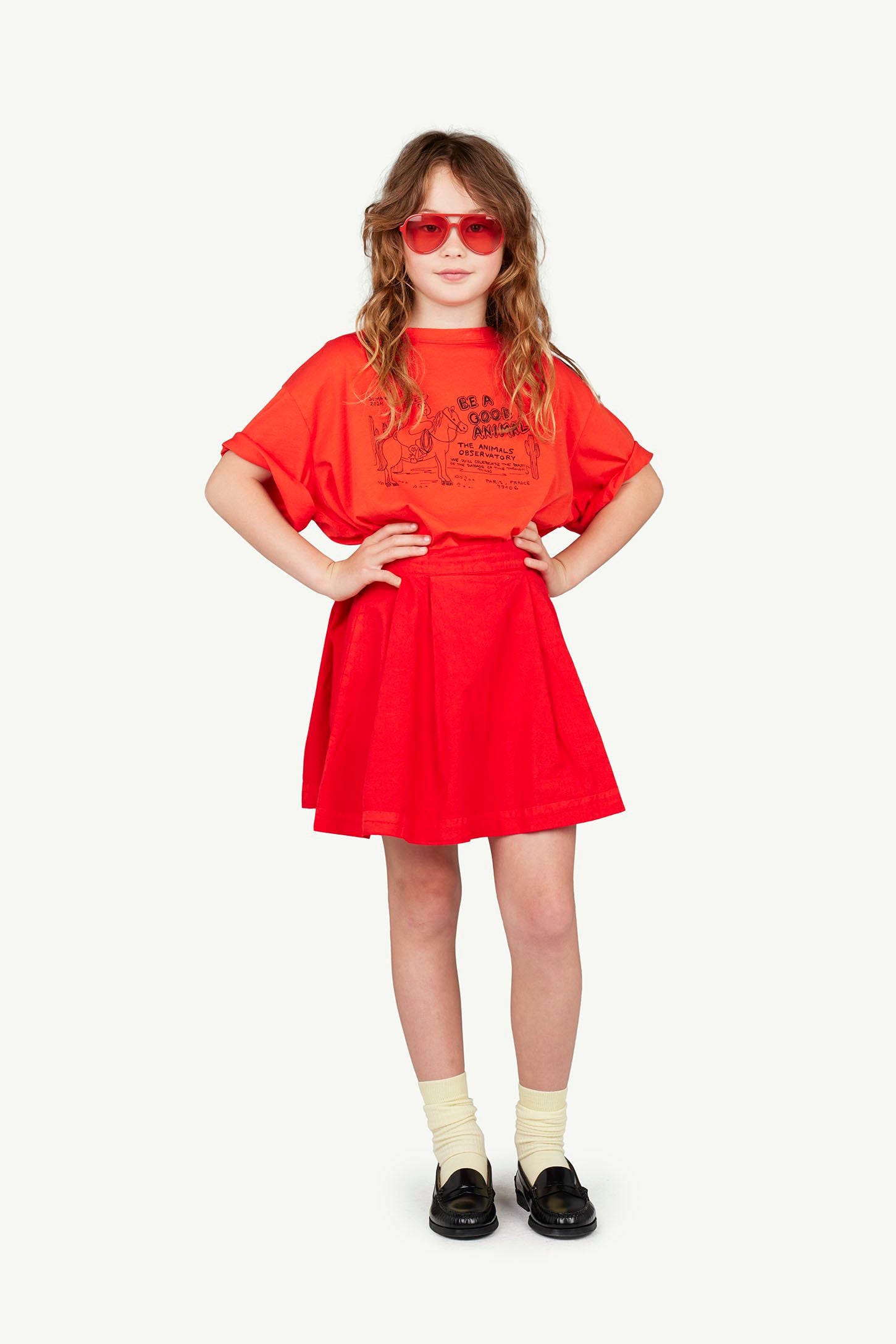 Red Slug Skirt MODEL FRONT