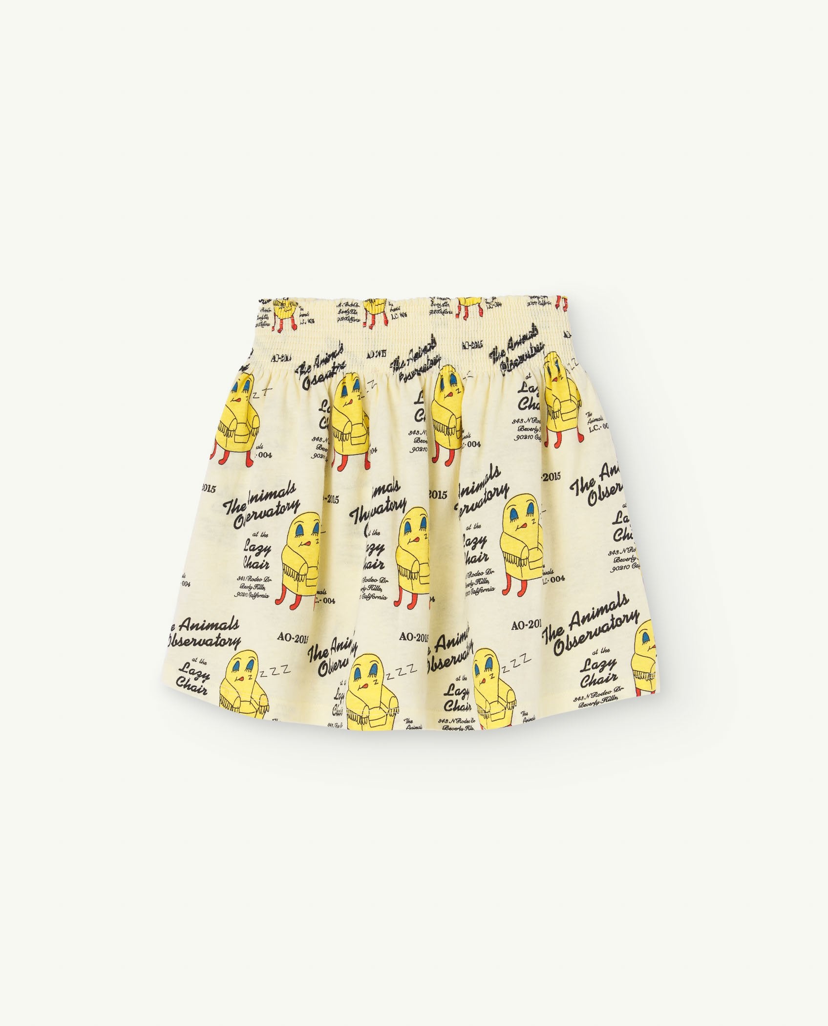 Soft Yellow Wombat Skirt PRODUCT BACK