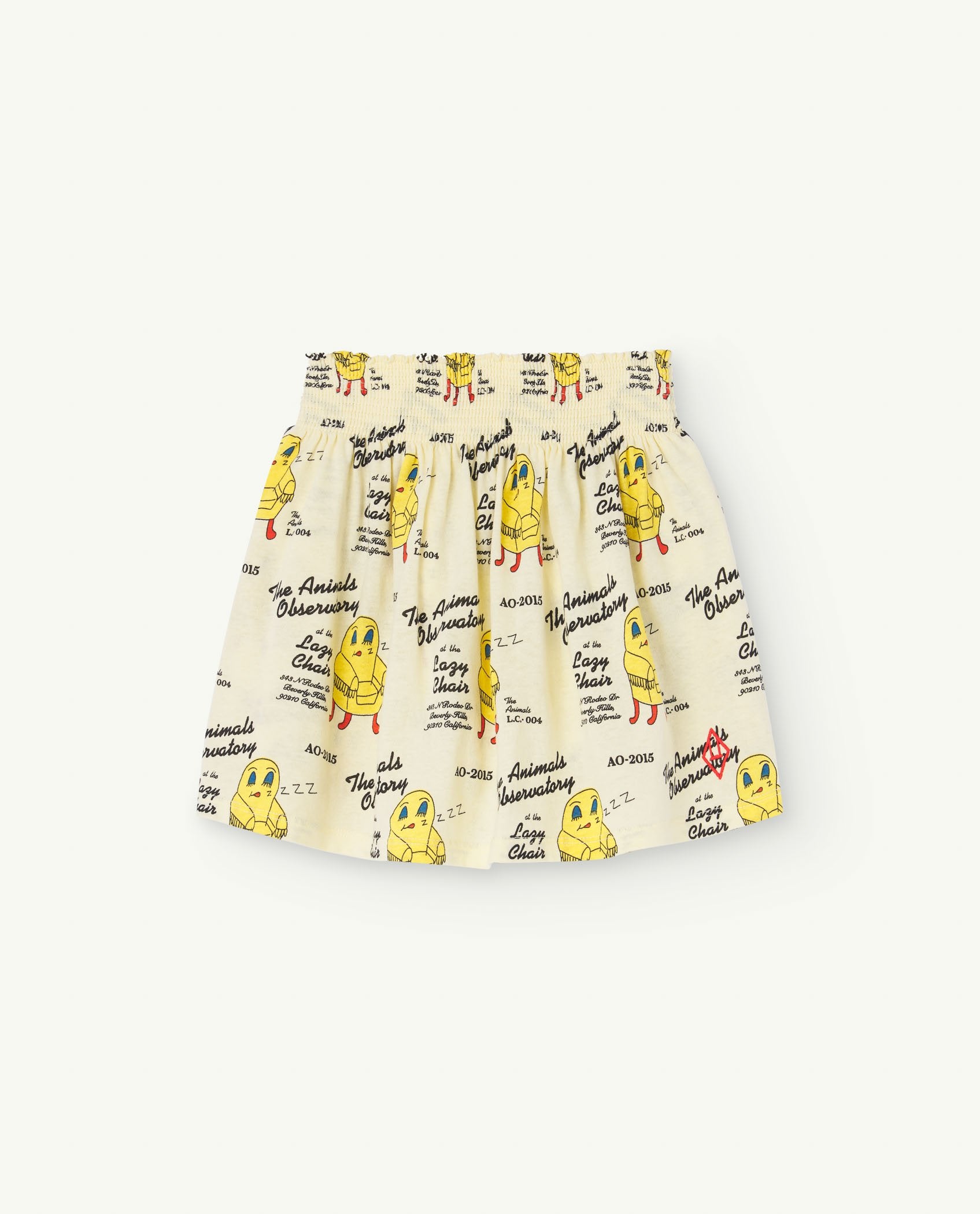 Soft Yellow Wombat Skirt PRODUCT FRONT
