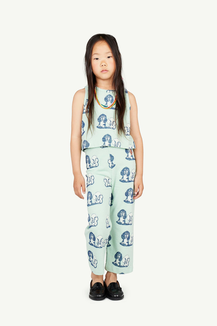Turquoise Crow Pants MODEL FRONT
