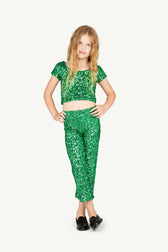 Green Sequins Robin Pants MODEL FRONT