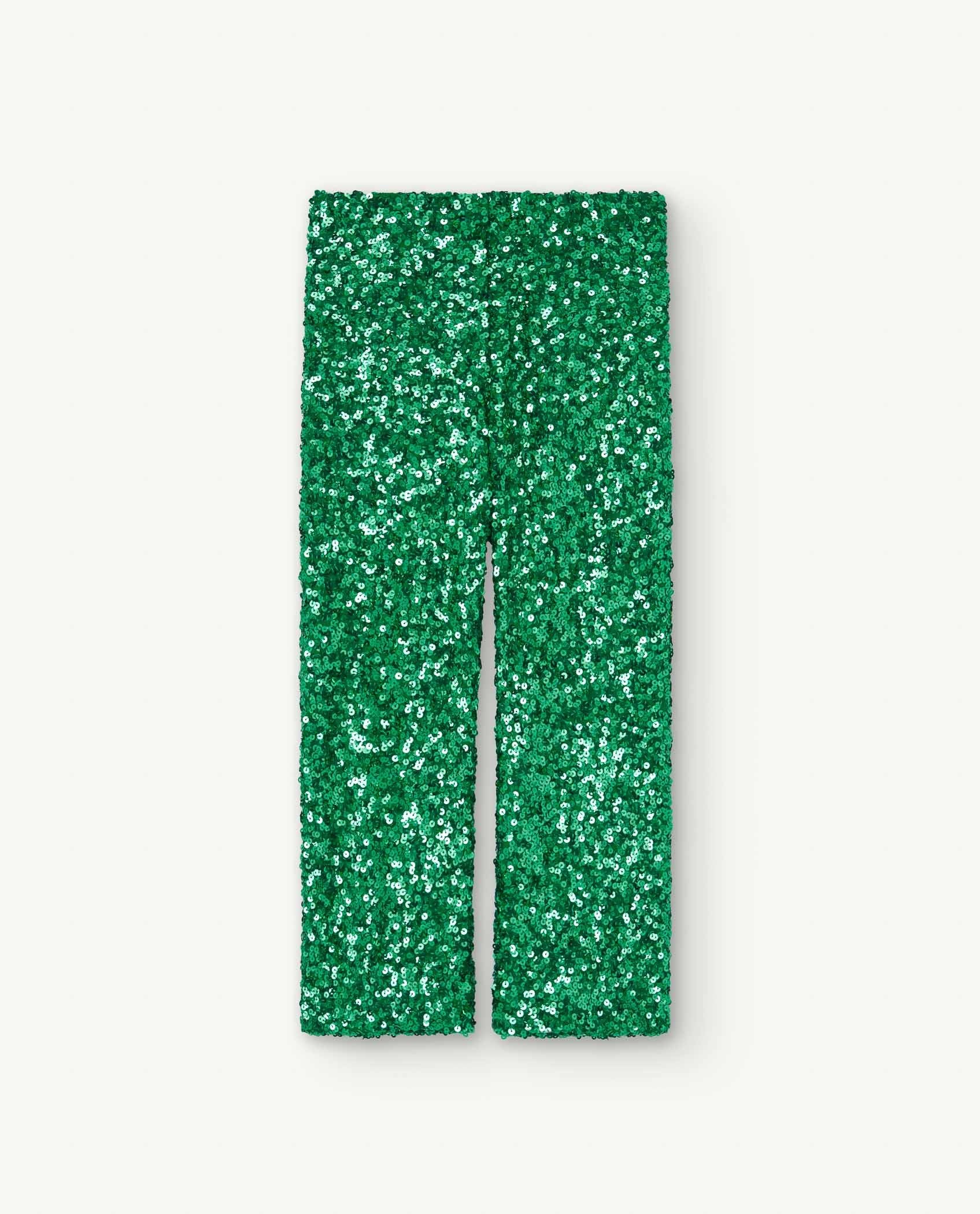 Green Sequins Robin Pants PRODUCT FRONT