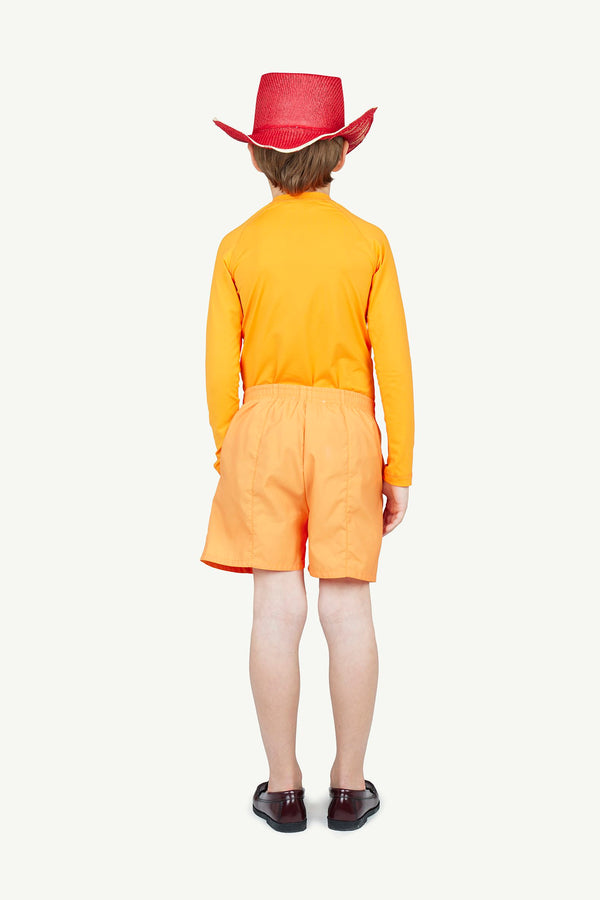 Orange Puppy Swim Shorts MODEL BACK