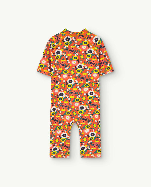 Orange Caterpillar Rash Guard Suit PRODUCT BACK
