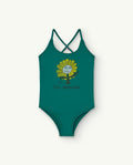 Deep Green Octopus Swimsuit