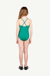 Deep Green Octopus Swimsuit MODEL BACK