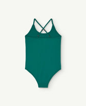 Deep Green Octopus Swimsuit PRODUCT BACK